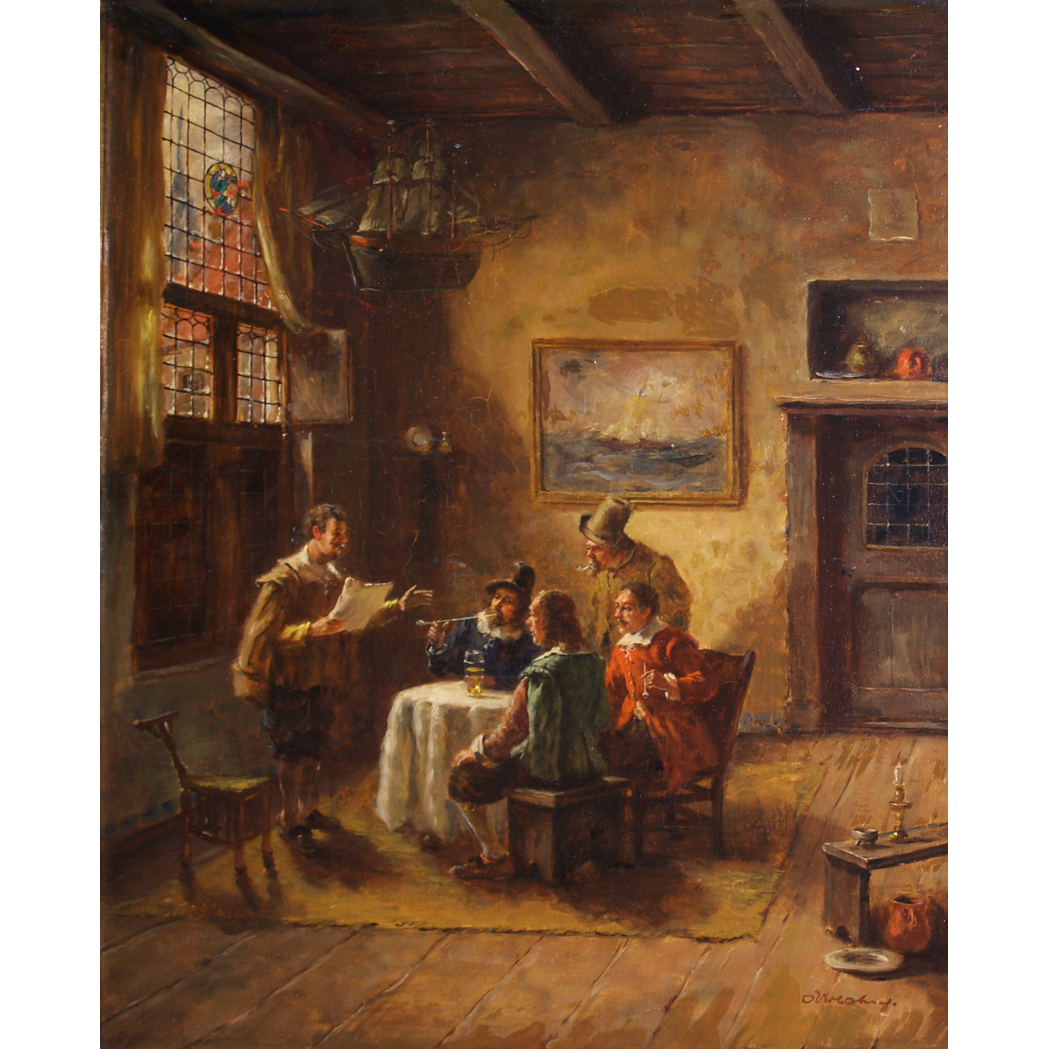 Appraisal: Dutch School th th Century Recitation in a Tavern Signed