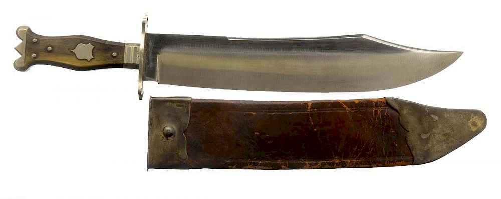 Appraisal: Massive English Bowie Knife by C Congreve Truly massive Bowie