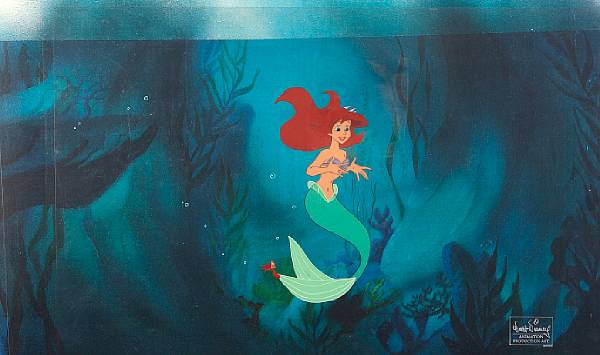 Appraisal: A Walt Disney celluloid from The Little Mermaid gouache on