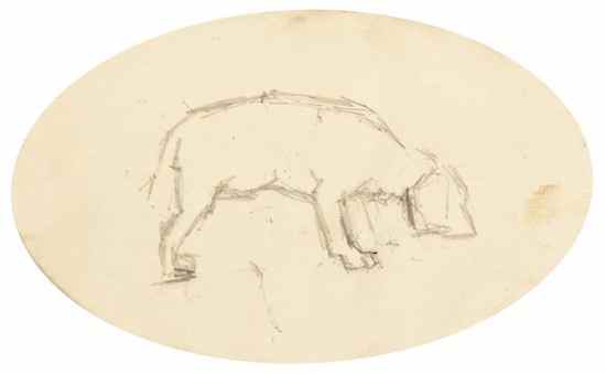 Appraisal: Euan Uglow - Somerset K L preliminary pencil sketch on