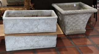 Appraisal: lot of Pair of Victorian style cement planters each having