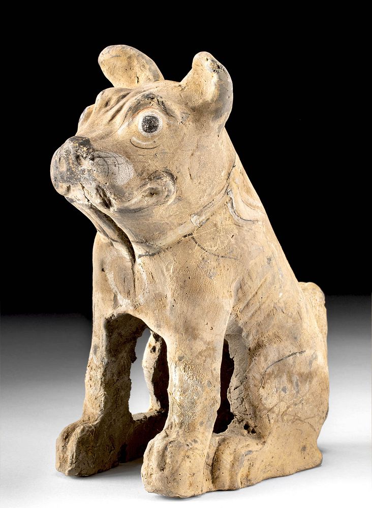 Appraisal: Chinese Zhou to Han Dynasty Pottery Dog w TL East