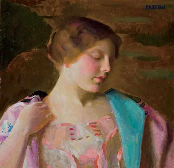 Appraisal: WILLIAM McGREGOR PAXTON American - Study for Bellissima oil on