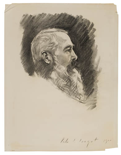 Appraisal: JOHN SINGER SARGENT Portrait of a Bearded Man in Profile