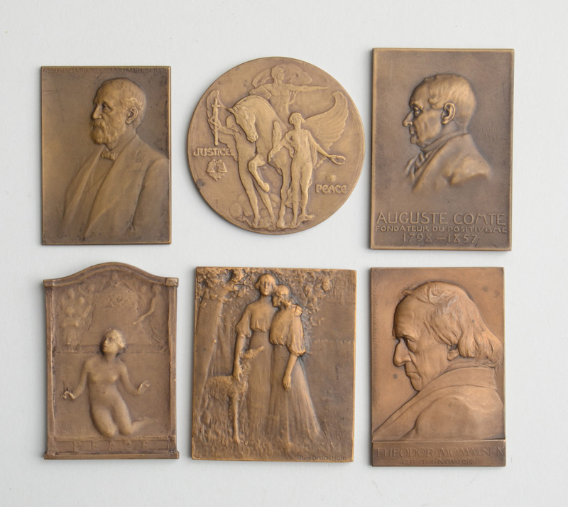 Appraisal: GROUP OF BRONZE COMMEMORATIVE MEDALS AND PLAQUETTES including issues commemorating