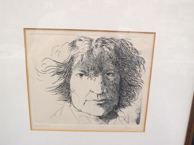 Appraisal: Leonard Baskins etching Portrait of Goya pencil signed artist proof