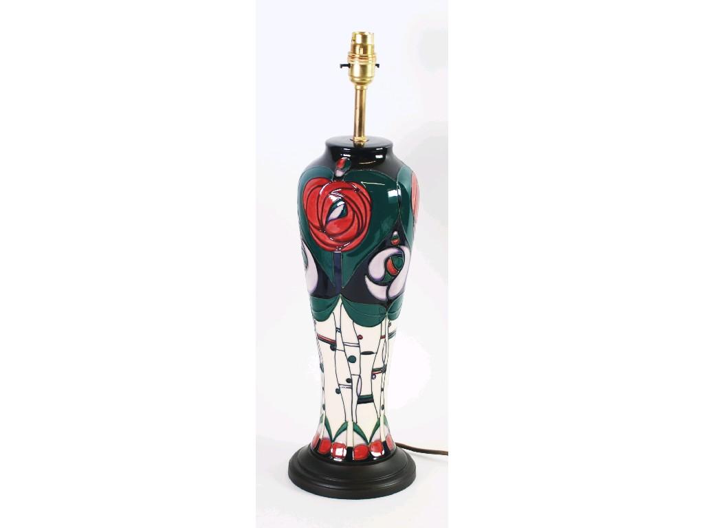 Appraisal: MODERN MOORCROFT 'TRIBUTE TO CHARLES RENNIE MACKINTOSH' PATTERN TUBE LINED