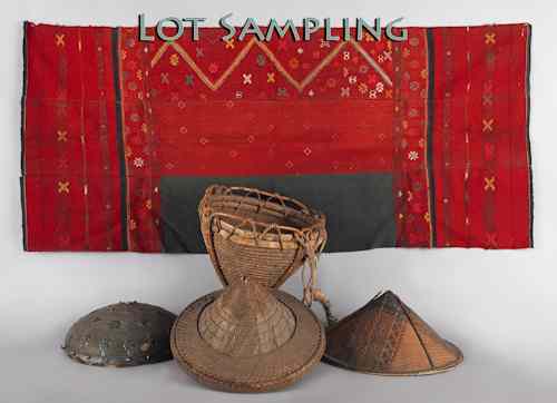 Appraisal: Collection of ethnographic material to include textiles baskets puppets etc