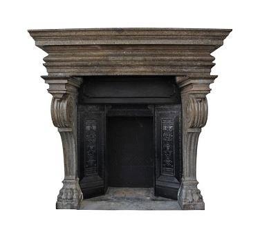 Appraisal: A th Century Italian marble hooded chimney piece circa with