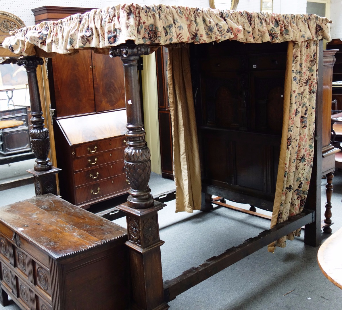 Appraisal: An oak tester bed incorporating th and th century elements