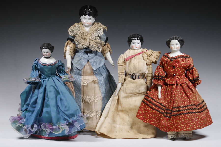 Appraisal: CHINA HEAD DOLLS Group of Vintage and Antique Dolls all