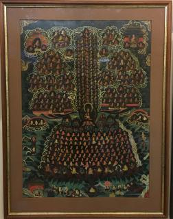 Appraisal: Maitreya the Thousand Buddhas Himalayan Ink Likely Tibetan ink on