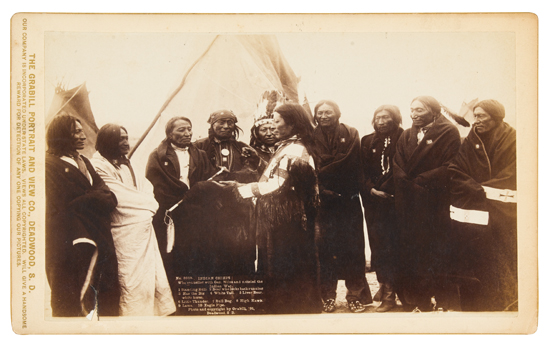 Appraisal: WESTERN PHOTOGRAPHS Grabill John C H Indian Chiefs who Counciled