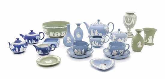 Appraisal: A Collection of Wedgwood Jasperware Articles in tones of white