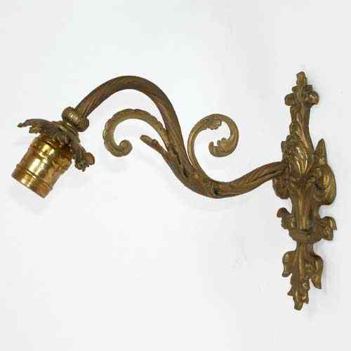 Appraisal: A French Cast Brass Wall Sconce late th century with