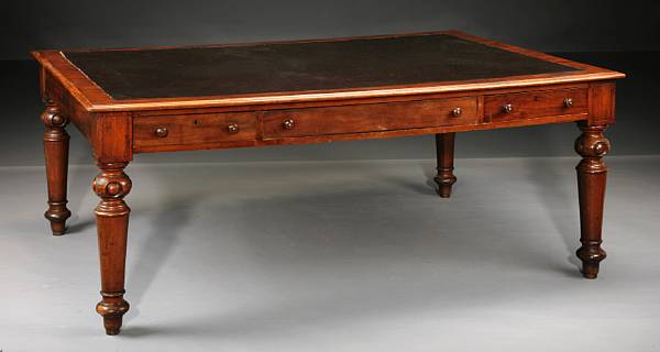 Appraisal: A William IV mahogany partners writing table second quarter th