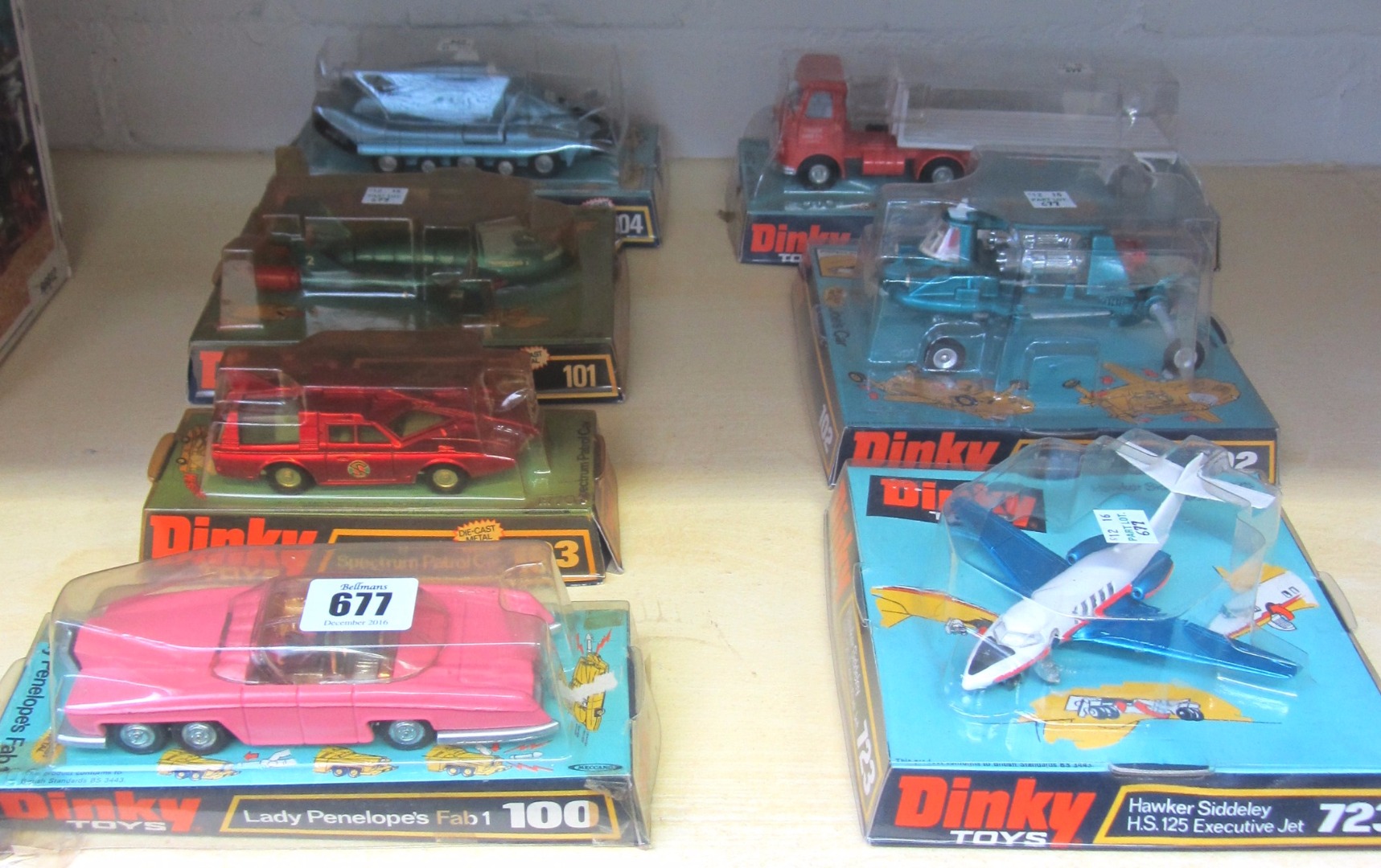 Appraisal: Five Dinky die-cast vehicles from the Thunderbirds range comprising Lady