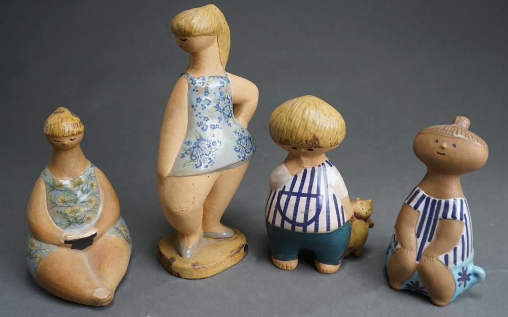 Appraisal: FOUR LISA LARSON FOR GUSTAVSBERG STONEWARE ABC GIRLS H OF