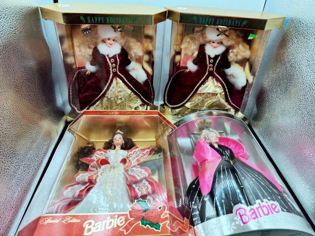 Appraisal: Happy Holiday Barbie Dolls Two Special Edition Happy Holidays Barbie