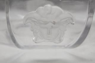 Appraisal: Versace Rosenthal Medusa Crystal Candy Bowl Dish The hexagonal crystal