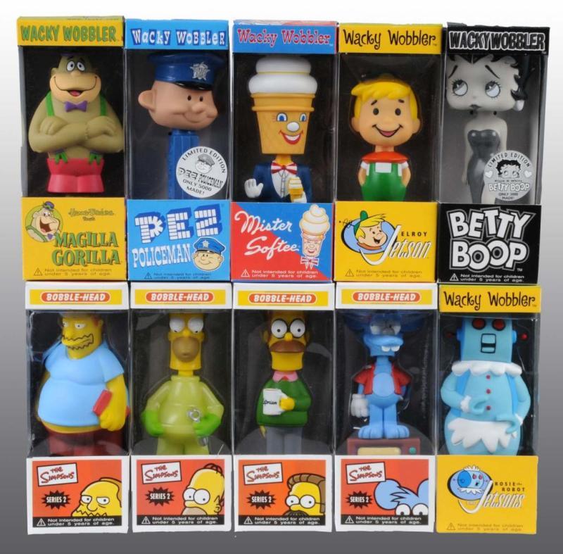 Appraisal: Lot of Contemporary Funko Wacky Wobblers Description All in original