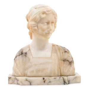 Appraisal: An Italian Alabaster Bust Late th Century inscribed Italy N