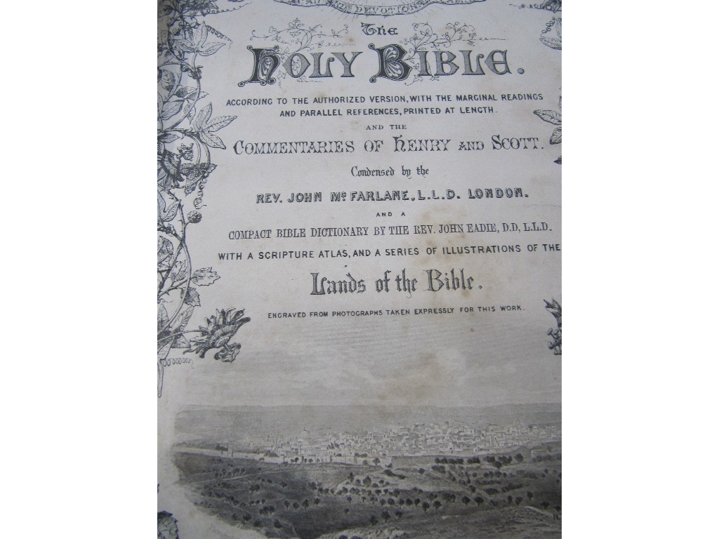 Appraisal: Large family bible