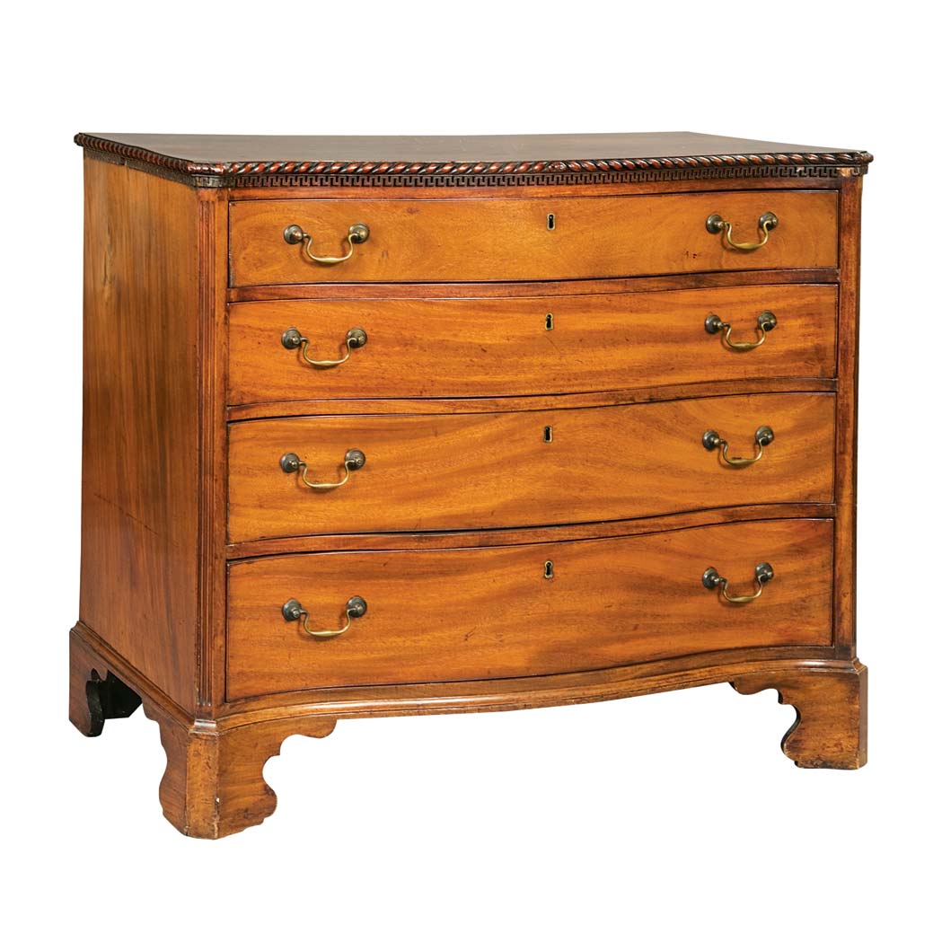 Appraisal: George III Mahogany Chest of Drawers Circa The top of