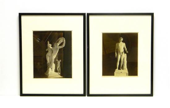 Appraisal: Two framed photographs of Roman statues from the Museo Vaticano