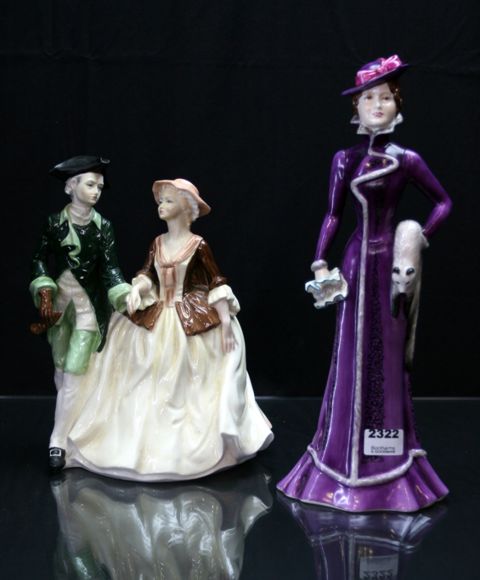 Appraisal: A Coalport figural group of a lady and gentleman cm