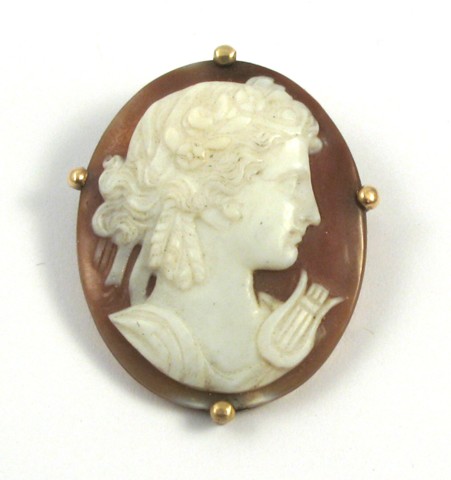 Appraisal: RUSSIAN CAMEO BROOCH - in length The cameo portrait of