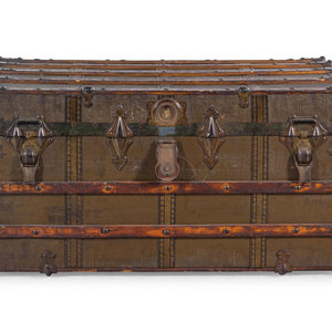 Appraisal: A Nailhead and Wood Mounted Steamer Trunk K Kneesi Sons