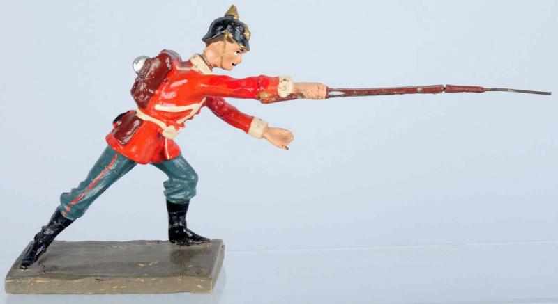 Appraisal: Elastolin mm British Grenadier Soldier Great mm Elastolin figure A