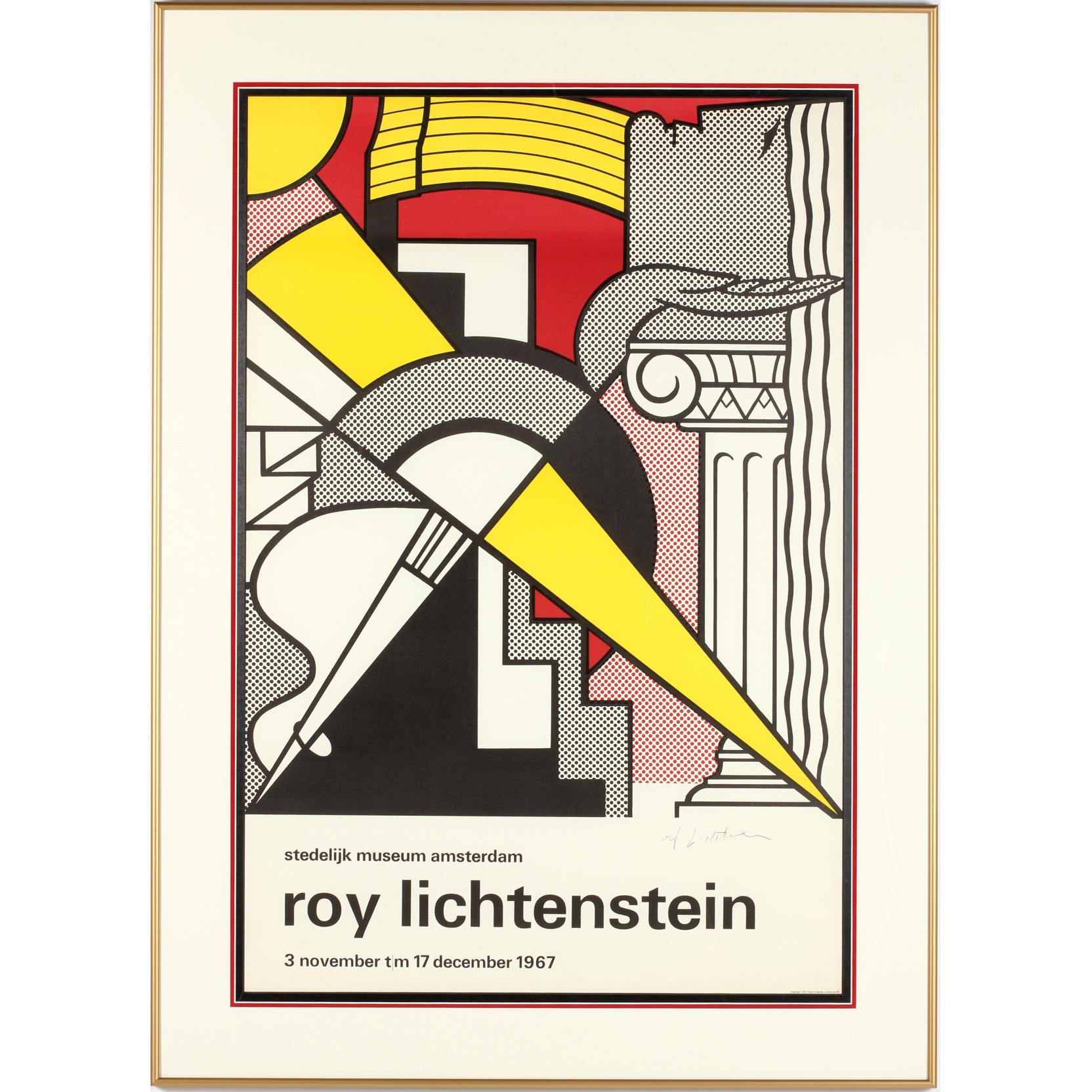 Appraisal: Roy Lichtenstein Am - Stedelijk Museum Poster signed in pencil