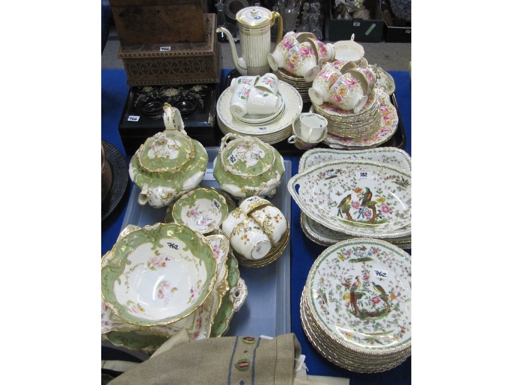 Appraisal: Lot comprising two trays of assorted teawares and a part