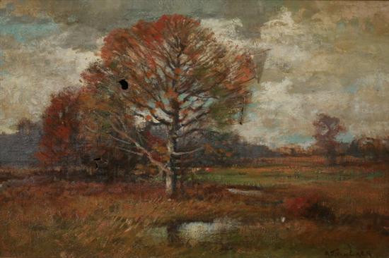 Appraisal: ALEXANDER THEOBALD VAN LAER American - AUTUMN LANDSCAPE signed lower