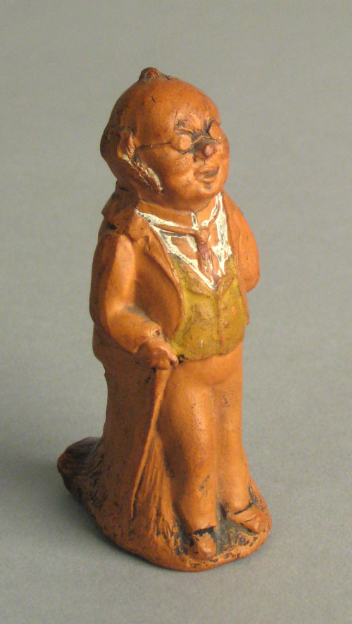 Appraisal: Redware whistle early th c in the form of Foxy