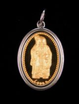 Appraisal: K Yellow Gold Longevity Medallion Oriental medallion of K yellow