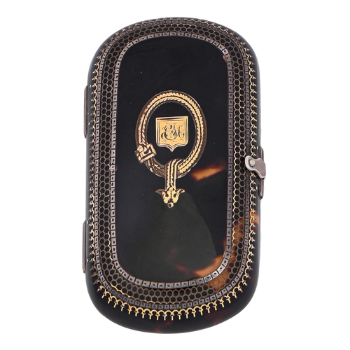 Appraisal: A Victorian pique purse the front with shield and garter