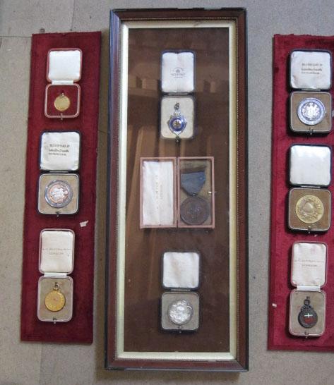 Appraisal: Collection of nine baking medals F C Byrd two carat