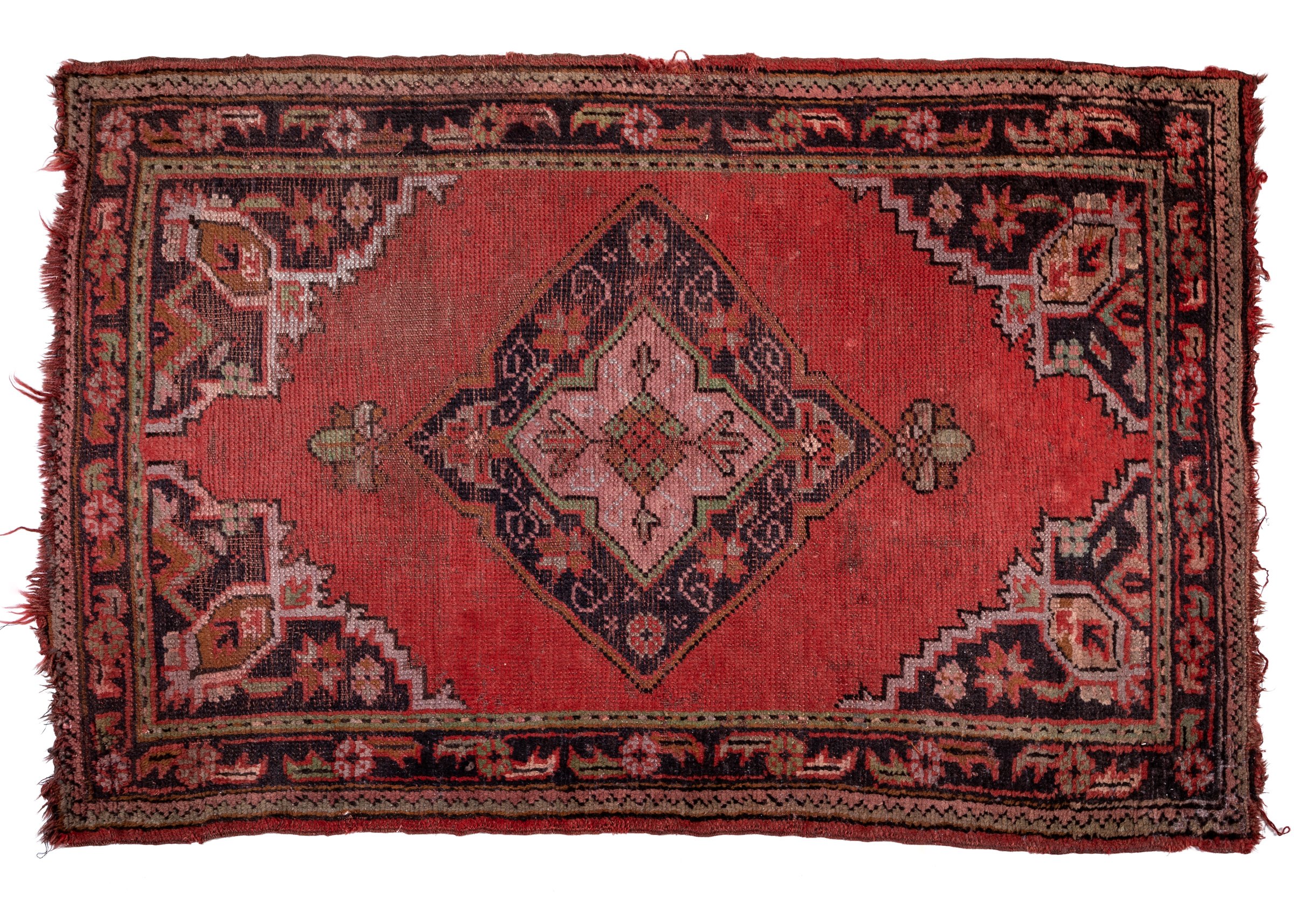 Appraisal: A small Turkey red ground rug together with a group