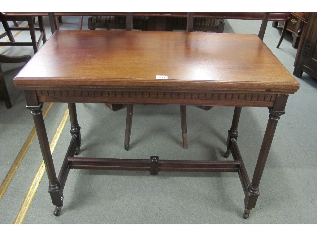 Appraisal: Mahogany turnover card table