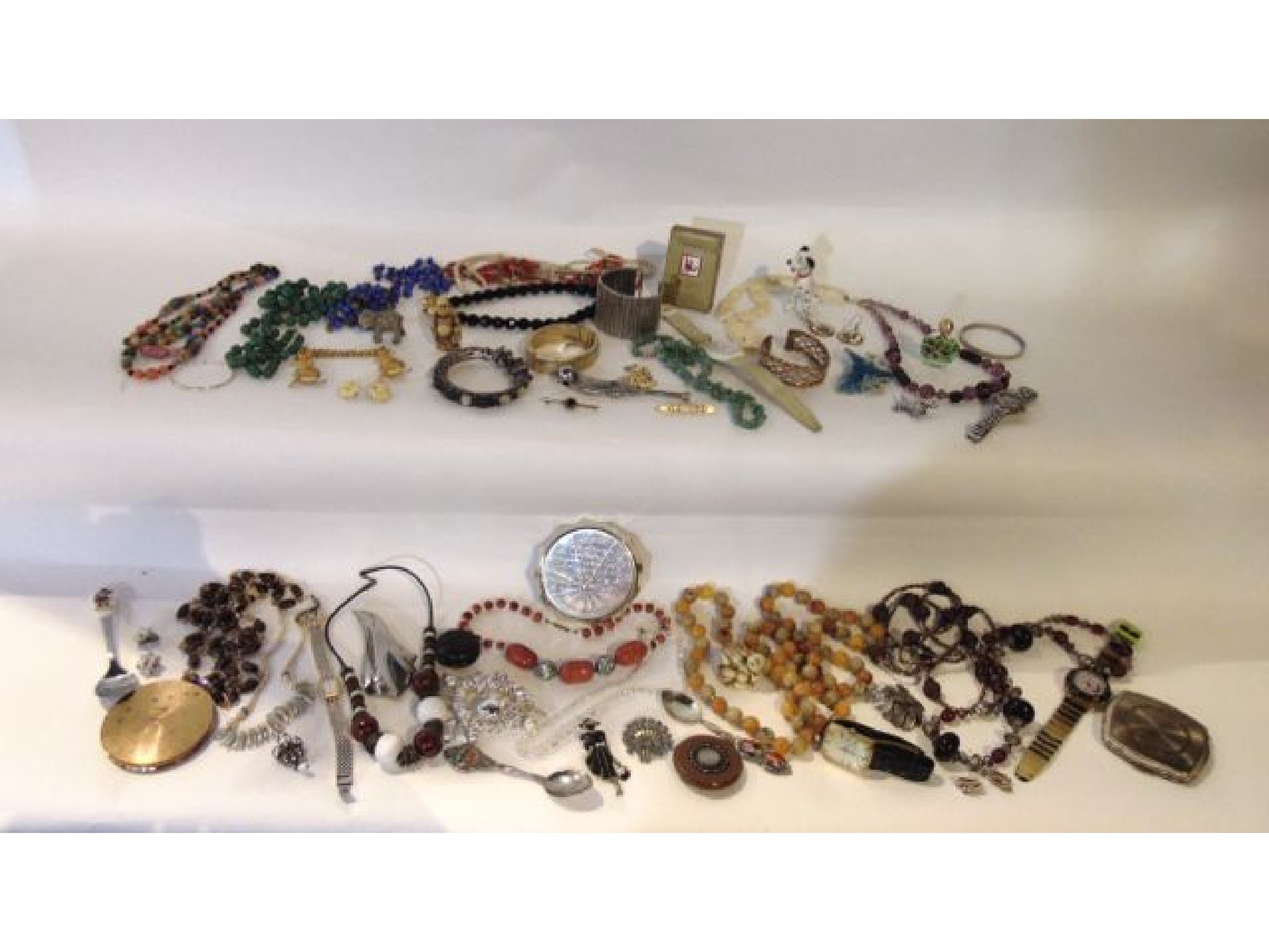 Appraisal: A miscellaneous collection of costume jewellery including various bead necklaces