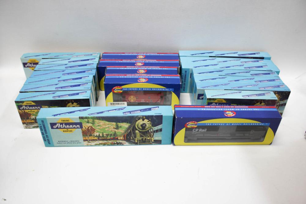 Appraisal: COLLECTION OF TWENTY HO GAUGE MODEL TRAINS BY ATHEARN including