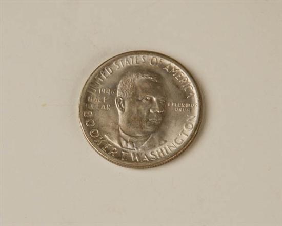 Appraisal: Booker T Washington Commemorative Half Dollars One S and plain