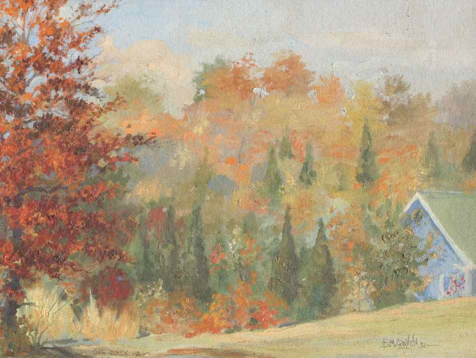 Appraisal: CRAVEN Edgar Malin American - Autumn Landscape Oil Canvas Board