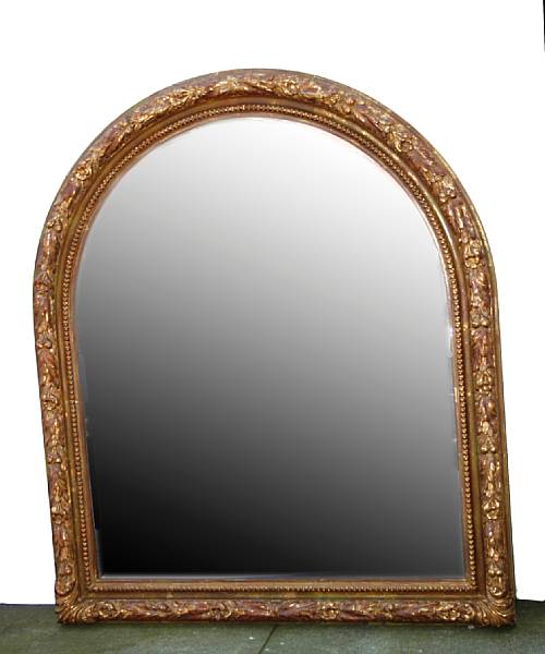 Appraisal: A Neoclassical style painted and parcel gilt mirror th century