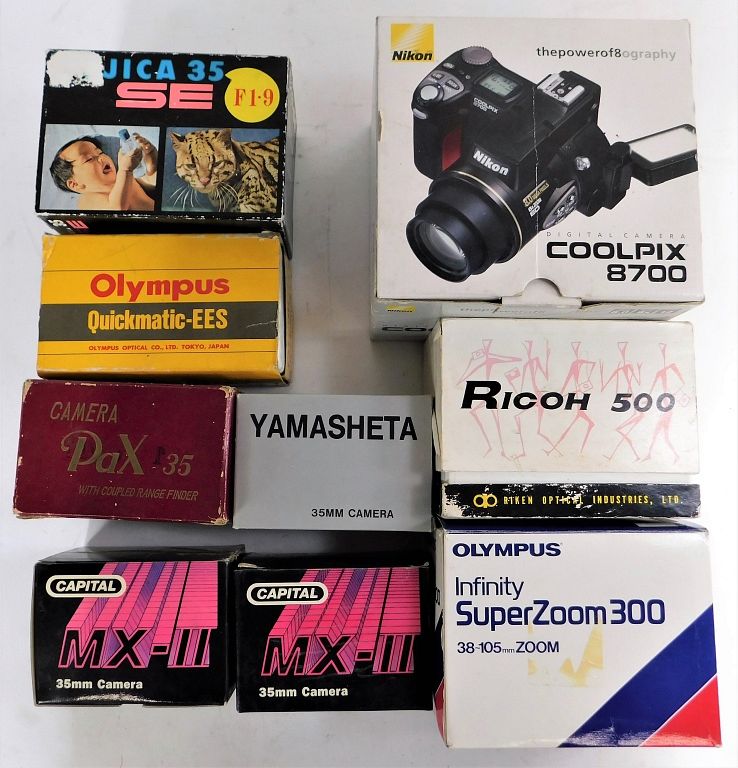 Appraisal: Group of Japanese Cameras in Original Boxes Group of Japanese