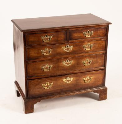 Appraisal: A George III mahogany chest the rectangular top with moulded