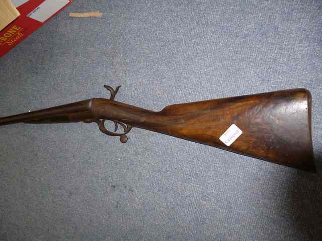 Appraisal: A TH CENTURY PIN FIRING TWIN BARRELLED SHOT GUN with